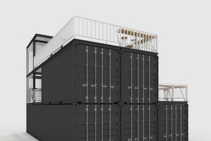 3D Model Container Cafe 5