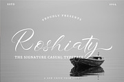 Roshiaty - Signature Casual Font, a Script Font by Dhabee (Thumbnail 1 of 14)