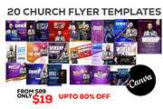 Church Flyer Canva Templates Bundle, a Social Media Template by Sipi_Graphics (Thumbnail 1 of 3)