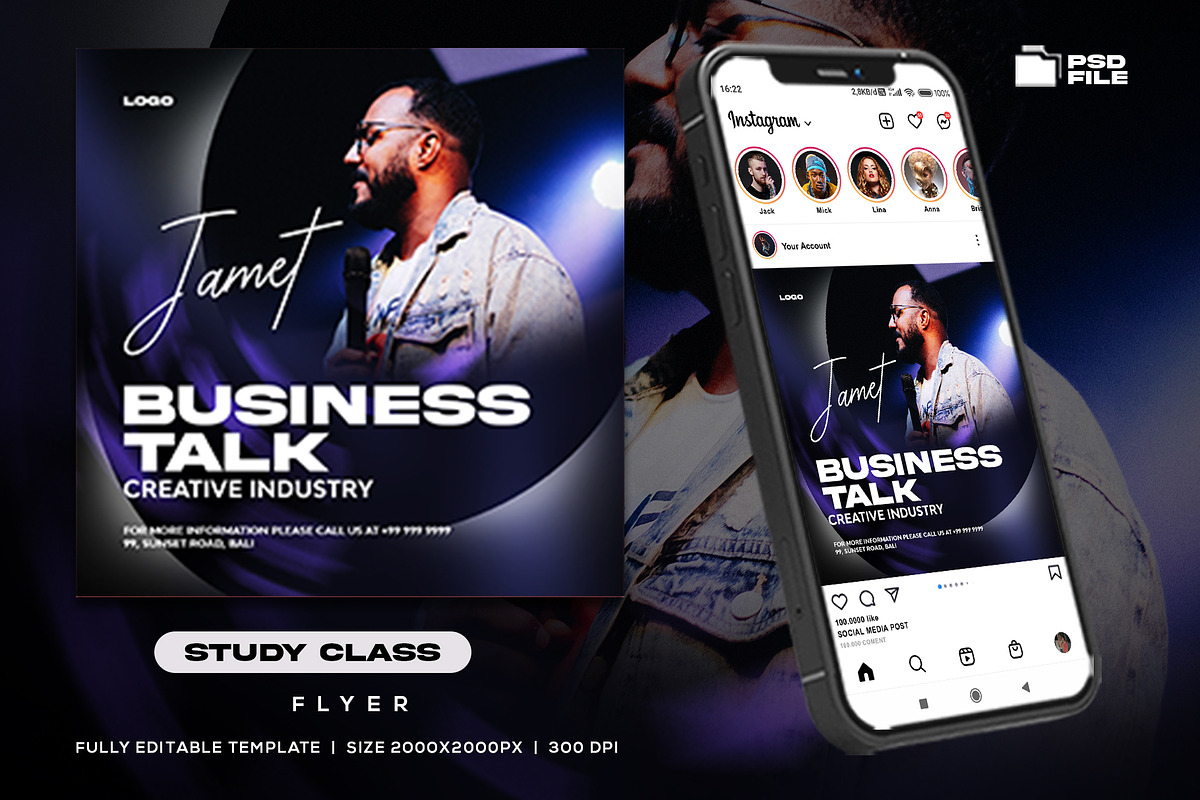 Study Class Flyer Template, a Flyer Template by Rmbimo