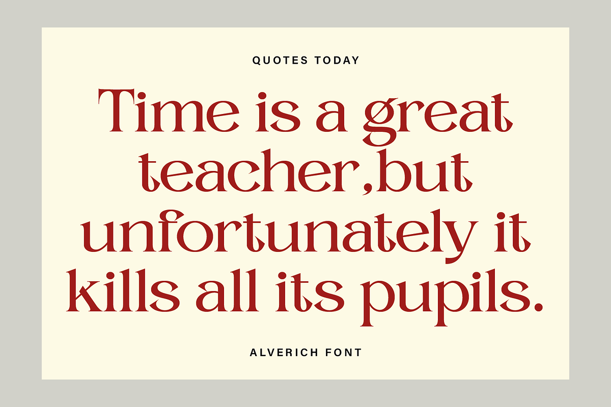 Alverich - Modern Serif Font, a Serif Font by Comactype Foundry (Photo 20 of 22)