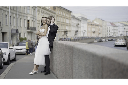 Beautiful newlyweds. Action. A, a Person Photo by Media Whale Stock