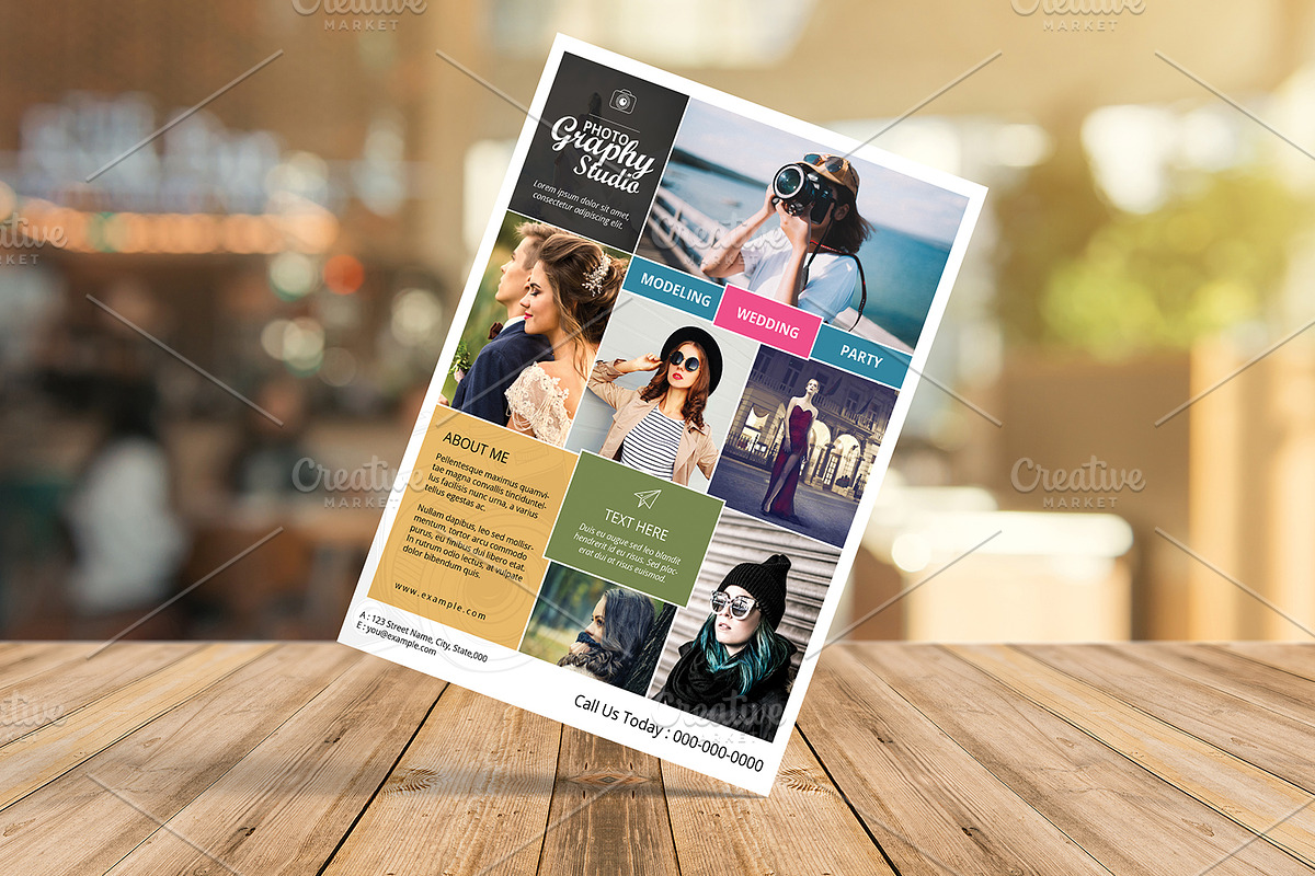 Photography Flyer Template V01, a Flyer Template by retrographix (Photo 3 of 3)