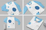 Men Full Sleeve Polo Shirt Mockups, a Shirt Mockup by megostudi0 (Thumbnail 1 of 6)