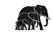 elephant family silhouette design, an Illustration by Amazin_art (Thumbnail 39 of 51)
