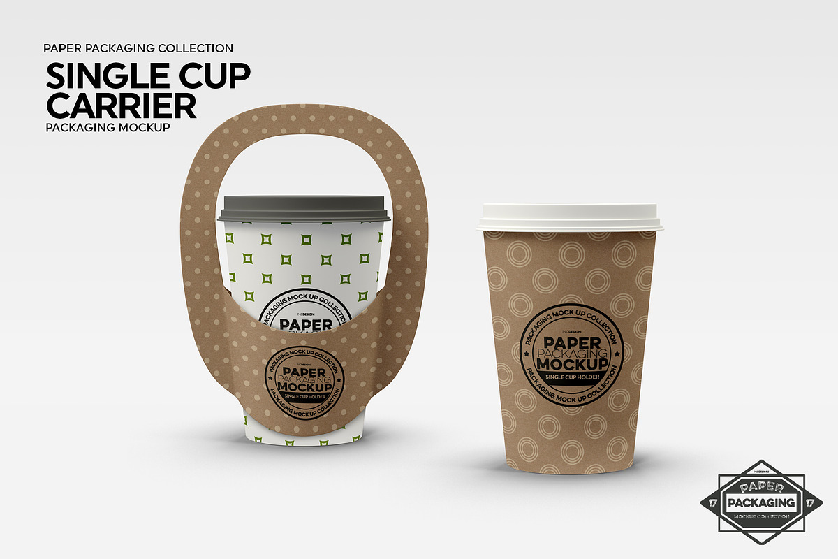 Single Cup Paper Carrier Mockup, a Cups & Container Mockup by INCDesign (Photo 5 of 7)