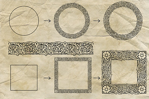 Vintage Border Frames Brushes Pack