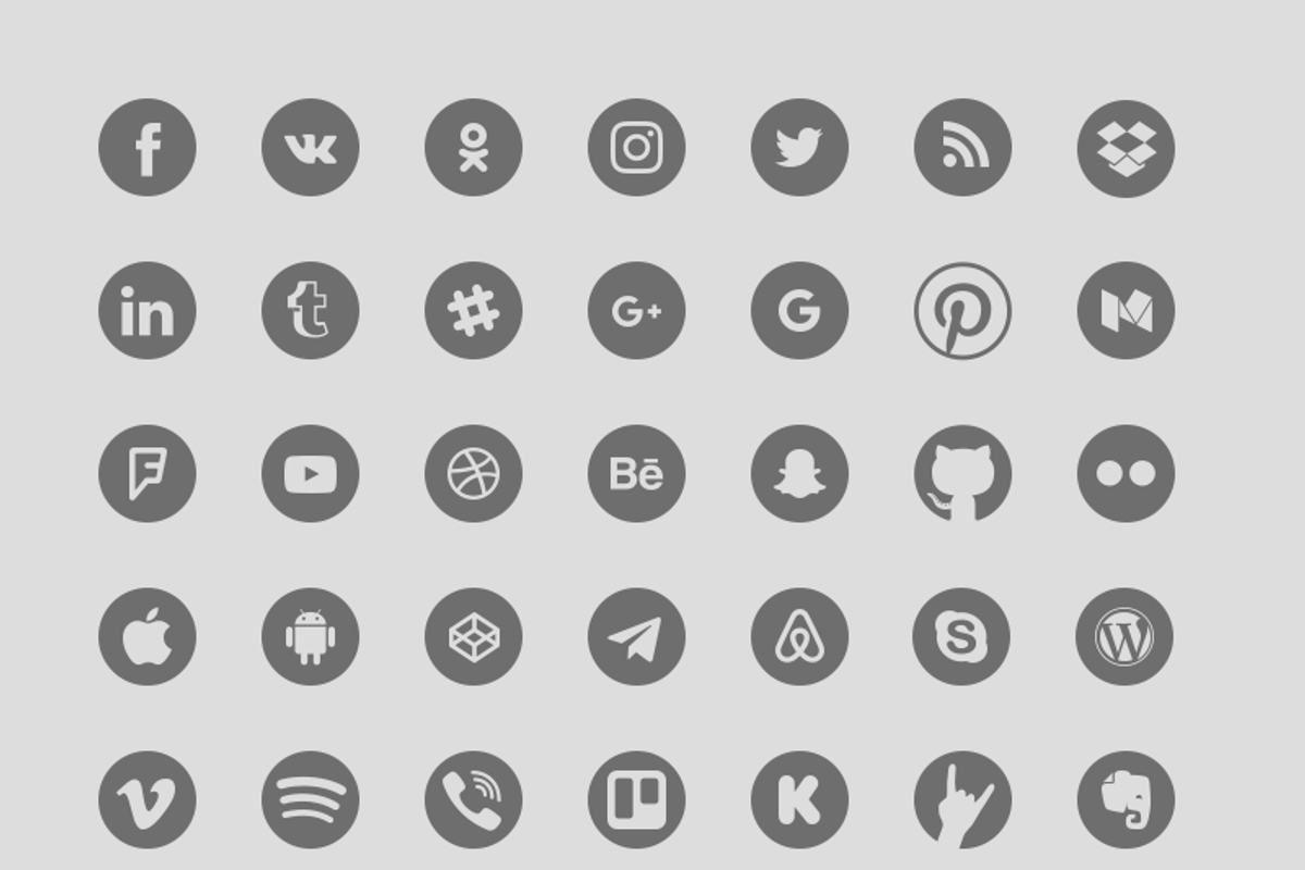 Social icons, a Social Media Template by Amazing Custom Icons (Photo 4 of 4)