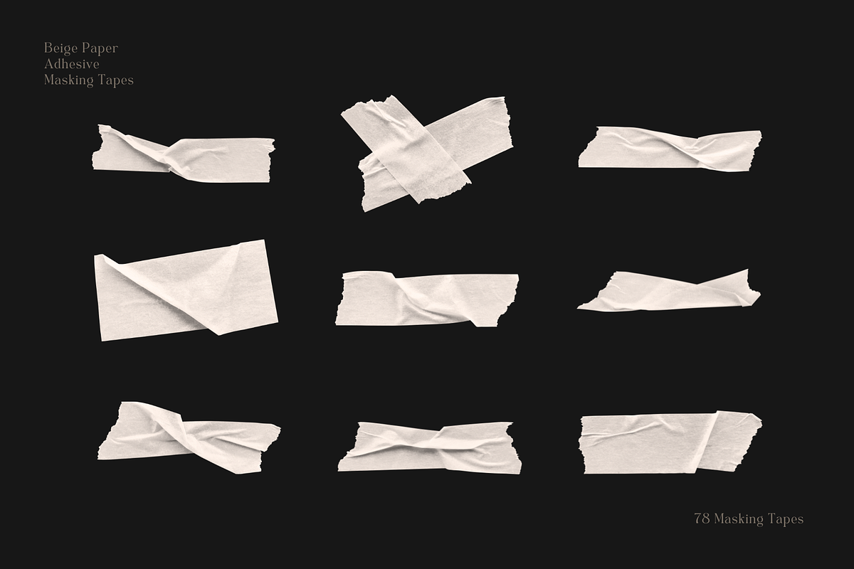 Beige Paper Adhesive Masking Tapes, a Texture Graphic by Ksuview (Photo 4 of 11)
