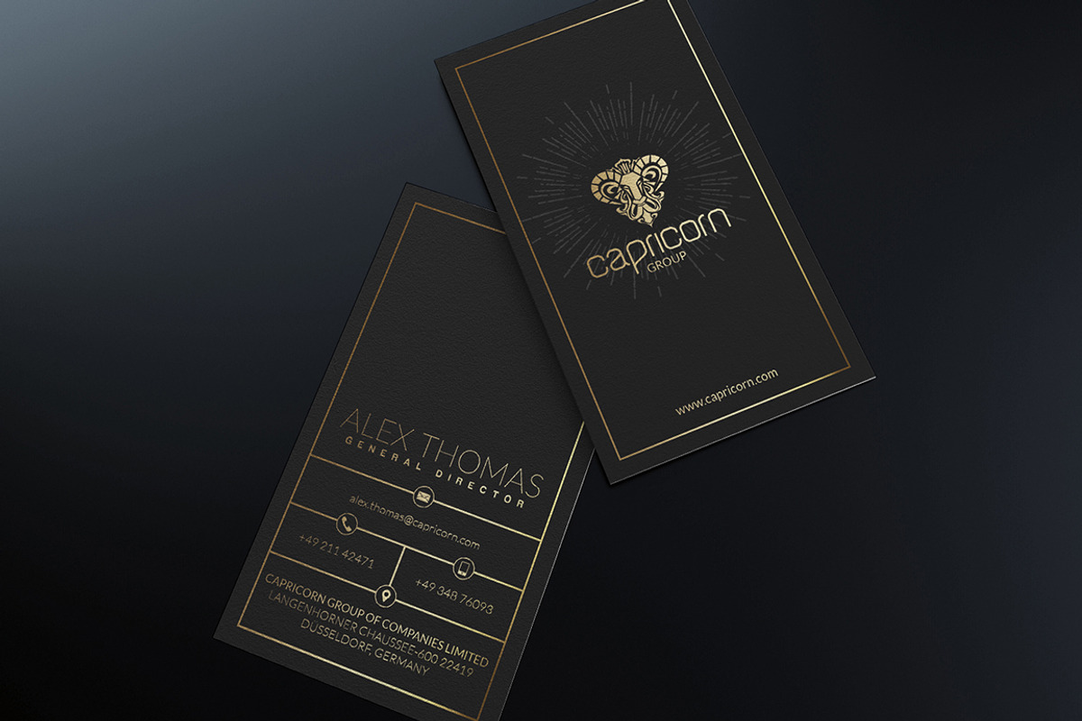 Gold And Black Business Card, a Business Card Template by Marvel (Photo 4 of 5)