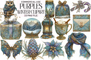 Purples Winter Clipart Bundle, an Illustration by Daily.Designs (Thumbnail 1 of 5)