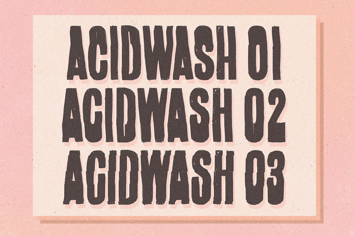ACIDWASH Font, a Font by Cameron Humphries (Photo 5 of 8)