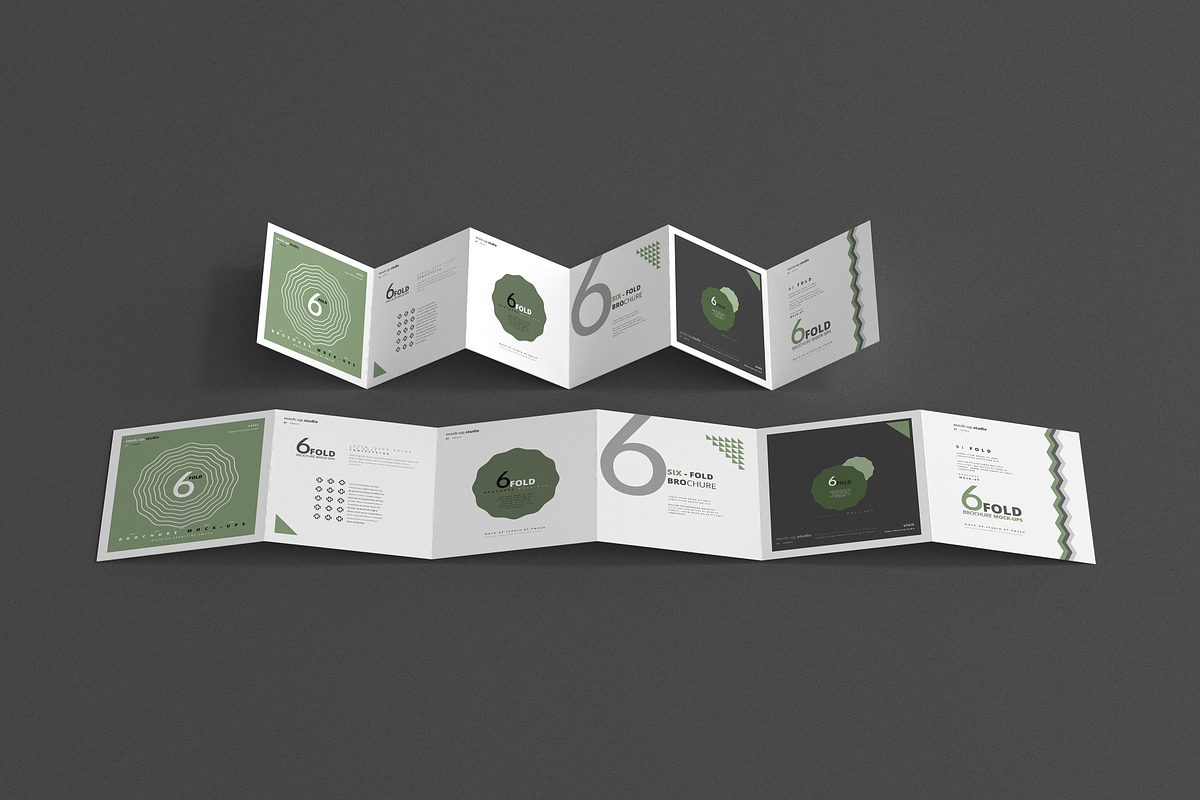 Six Fold Square Brochure Mockups, a Print Template by pmvch (Photo 5 of 9)