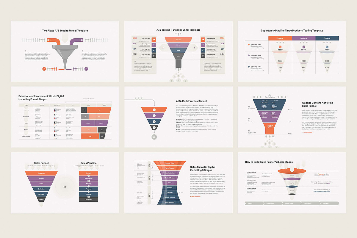 Funnel & Pipeline Models PowerPoint, a Presentation Template by HiSlide.io (Photo 3 of 4)