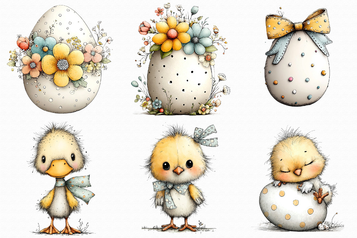 Easter Watercolor Clipart, an Illustration by Libby Wishes (Photo 4 of 9)