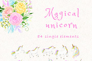 Magical unicorn clipart, an Illustration by heyiamalice (Thumbnail 7 of 12)