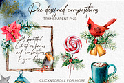 Christmas traditions Watercolor set, a Seasonal Illustration by Yuliya Derbisheva (Thumbnail 4 of 13)