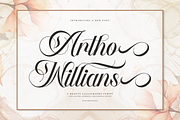 Artho Willians | Beauty Calligraphy, a Font by Denustudios (Thumbnail 1 of 12)