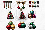 Christmas Baubbles Cliparts, a Seasonal Illustration by ThatsDesignArt (Thumbnail 8 of 16)