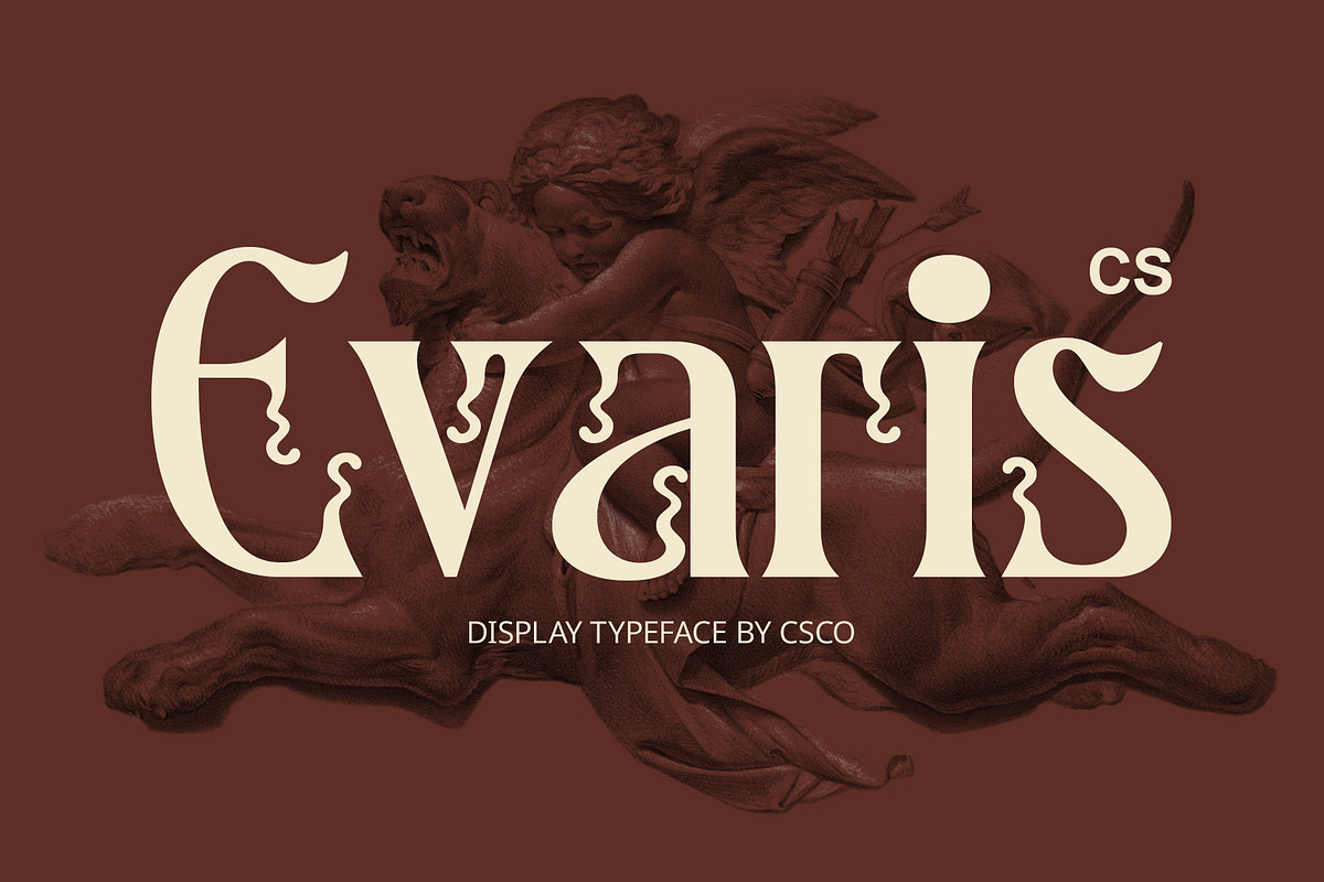 CS Evaris – Decorative Font, a Serif Font by Craft Supply Co. (Photo 1 of 8)