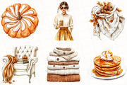 Cozy Caramel & White Fall Clipart, an Illustration by OK Design (Thumbnail 2 of 5)
