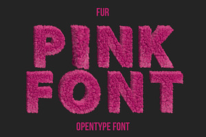 Fur Pink Font, a Font by Handmadefont