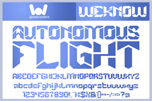 Autonomous Flight font