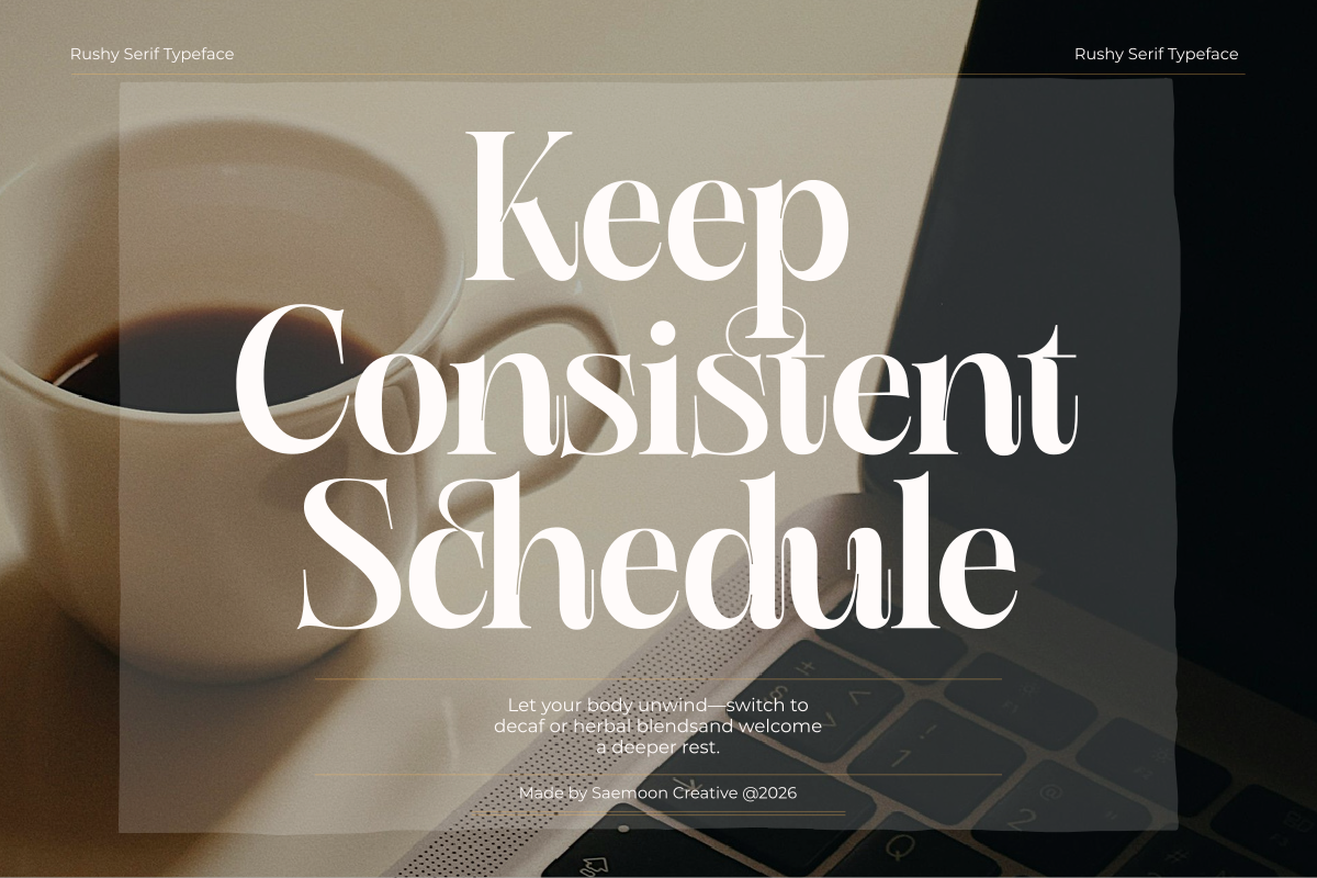 Rushy, a Serif Font by saemoon creative (Photo 4 of 14)