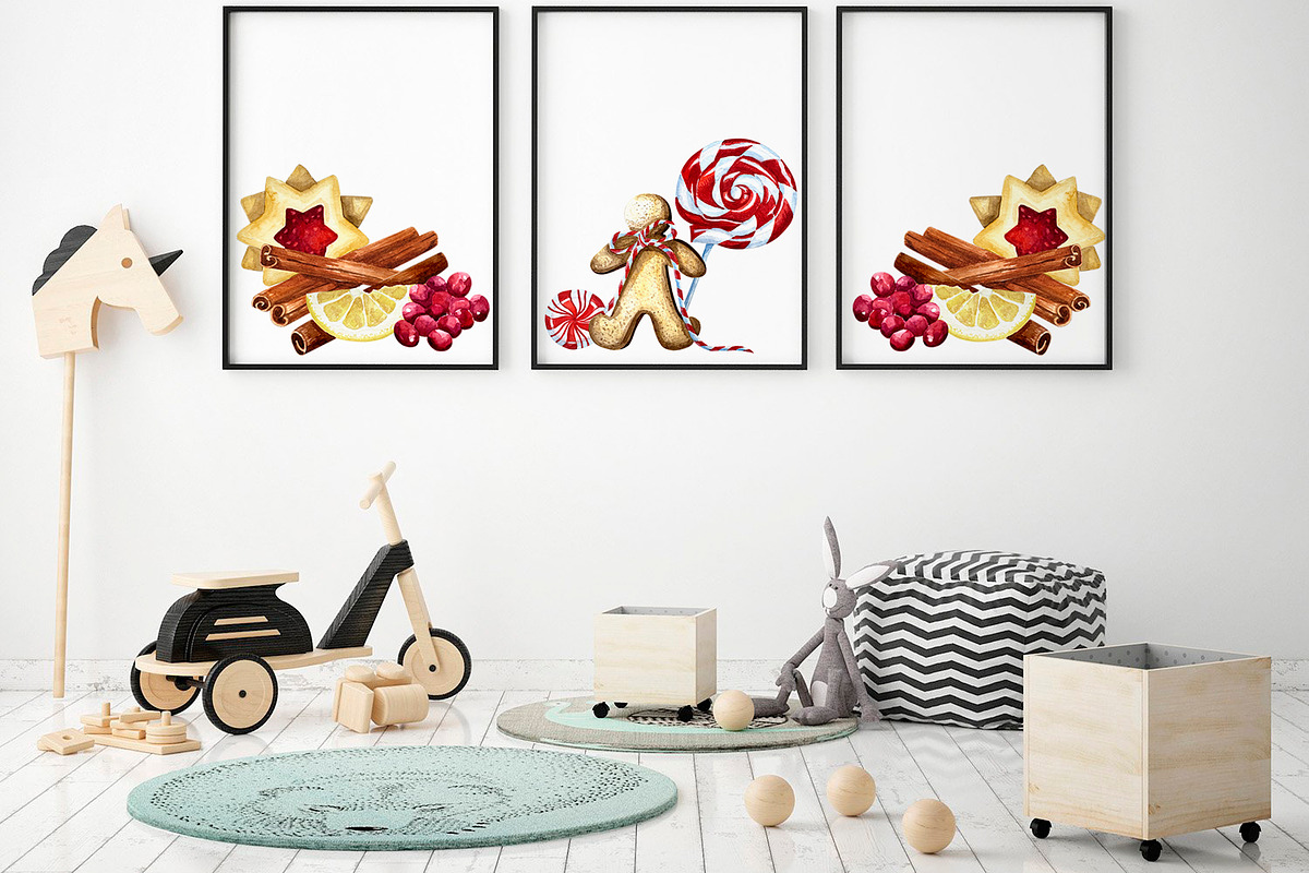 Watercolor winter set clothes drinks, a Seasonal Illustration by Fresh art by Larysa (Photo 6 of 6)
