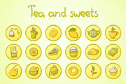 Tea and sweets round icons set, an Icon by meowu (Thumbnail 1 of 2)