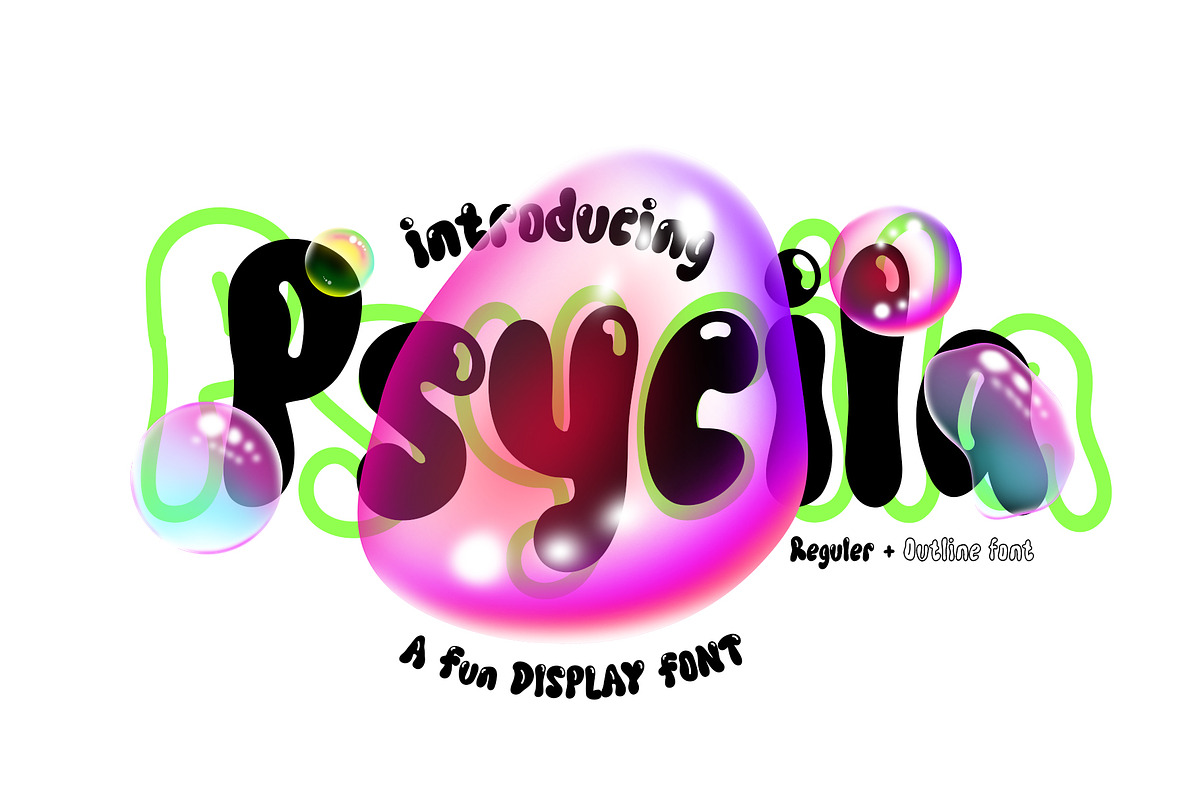 Psycila A Fun Display Font, a Handwritten Font by Tera Asset Garage (Photo 1 of 7)