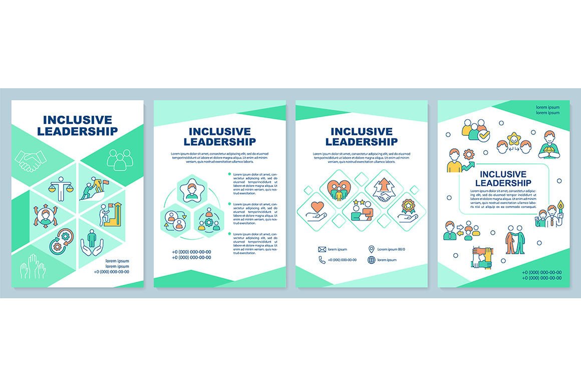 Inclusive leadership green brochure, a Brochure Template by IMG Visuals