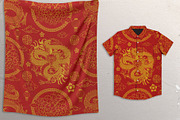 Red Chinese Dragon Pattern, a Pattern Graphic by bazzier_graphik (Thumbnail 4 of 5)