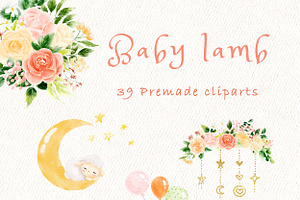 Baby Lamb Nursery Clipart