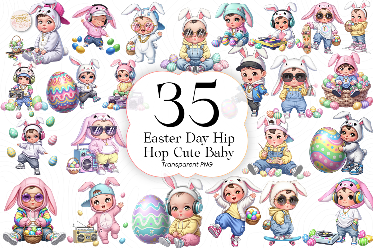 Easter Bunny PNG Clipart, Hip Hop., a Person Illustration by KennedyStudio (Photo 1 of 5)
