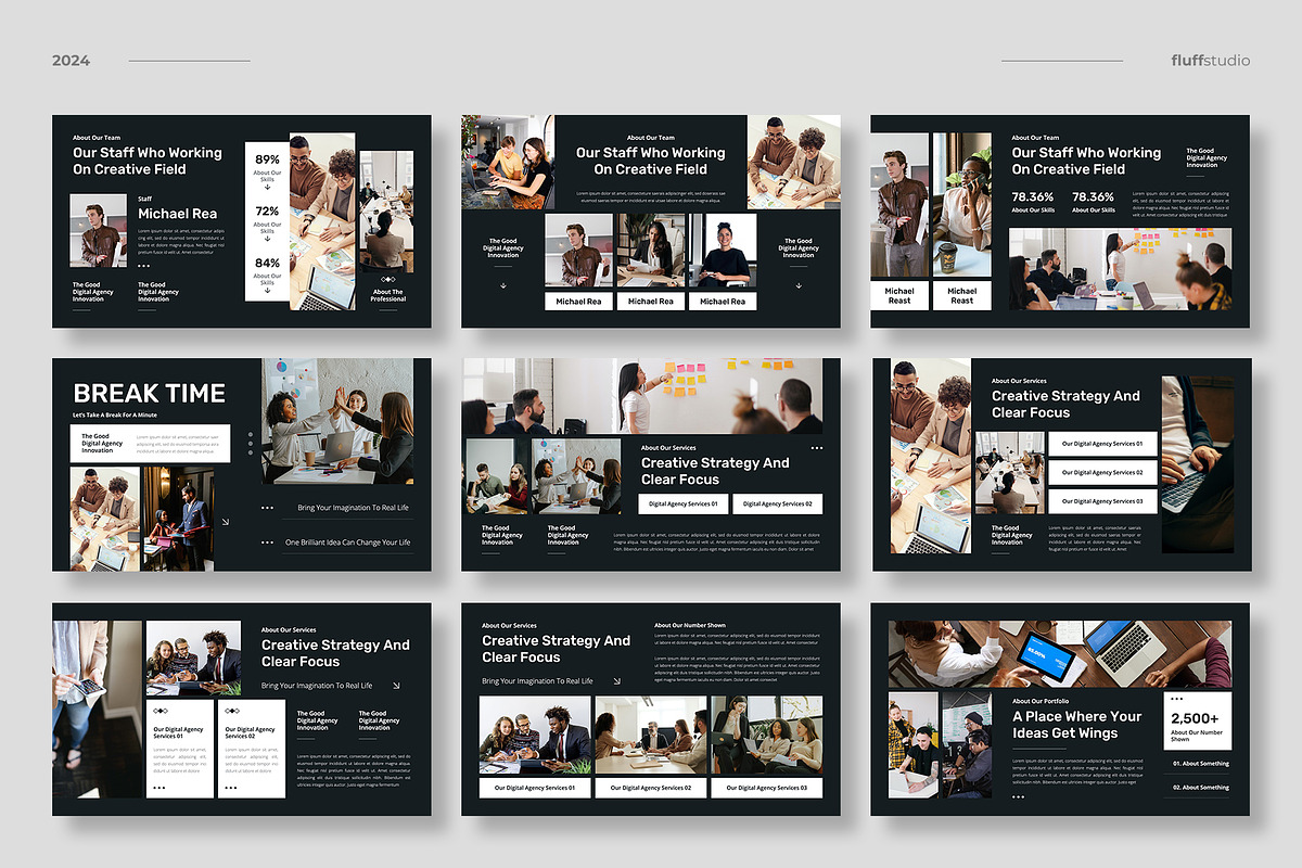 Digital Agency Powerpoint Template, a Presentation Template by fluffstudio (Photo 3 of 4)