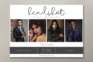 Headshot Session Template PSD