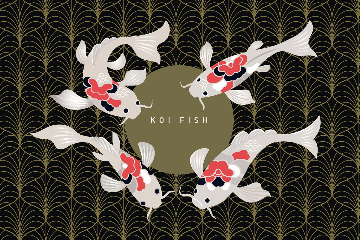 Koi Carp Fish Illustration, an Animal Illustration by lenlis (Photo 1 of 3)