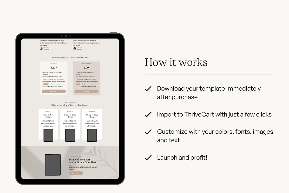 ThriveCart Sales Page Template, a Landing Page Template by Pixel & Flow (Photo 6 of 8)