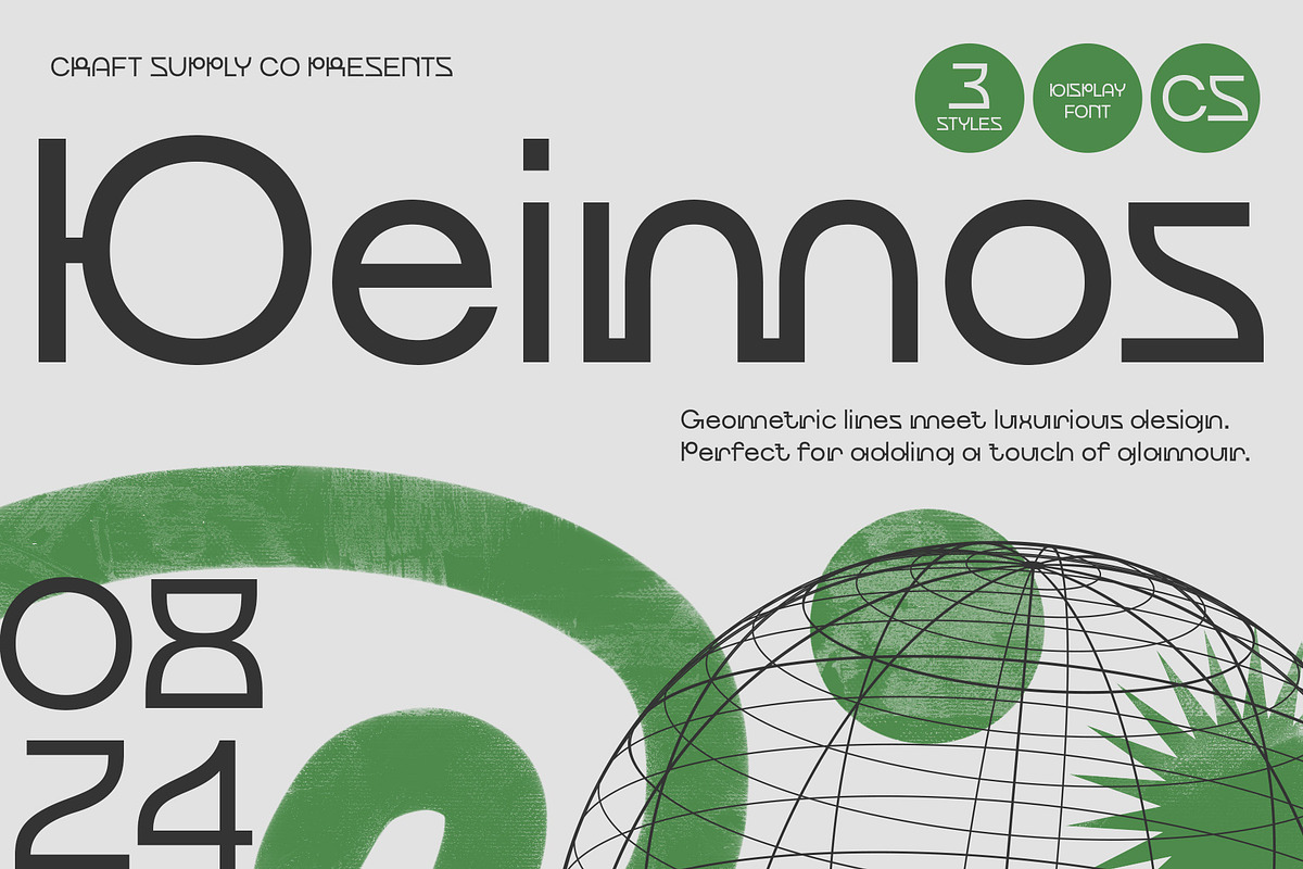 CS Deimos – Art Deco Font, a Sans Serif Font by Craft Supply Co. (Photo 1 of 8)