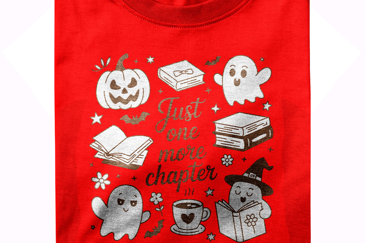 Just One More Chapter Ghost Books, a Seasonal Illustration by Unique Design Team (Photo 2 of 7)