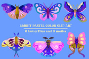 Dreamy Moths & Butterflies Clip Art, a Graphic by The Inking Rose (Thumbnail 2 of 4)