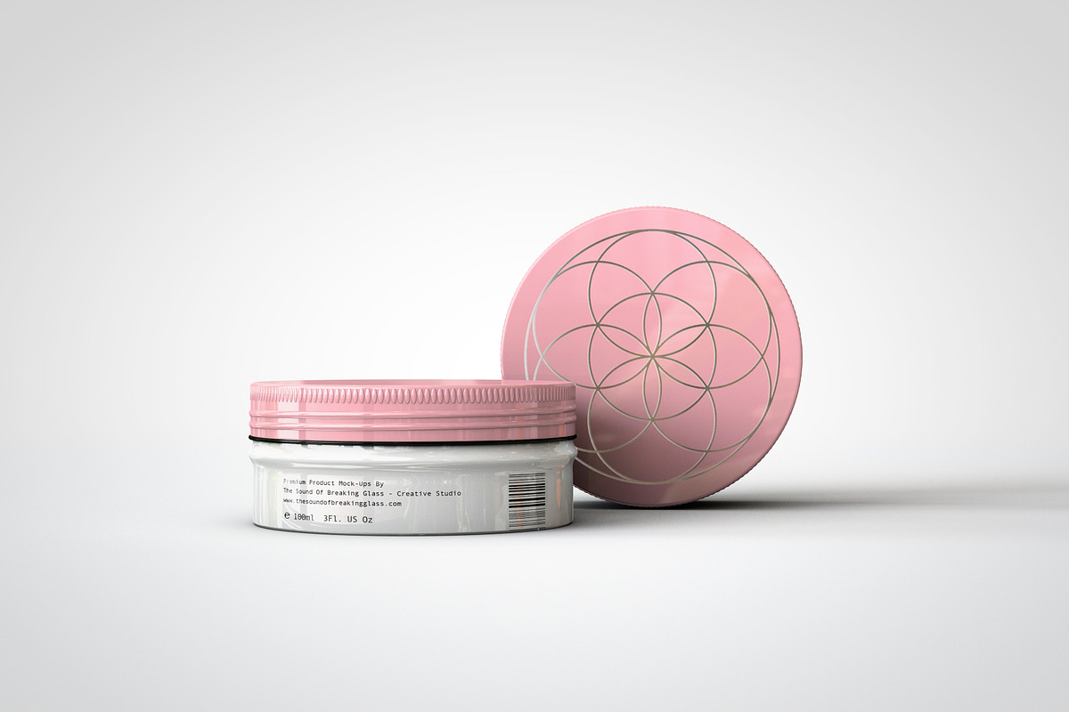 Round Cosmetic Tin Mock-Up, a Cups & Container Mockup by TSOBG (Photo 5 of 14)