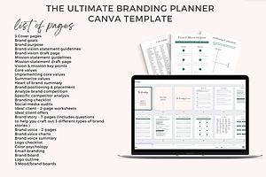 Branding Planner & Workbook Canva