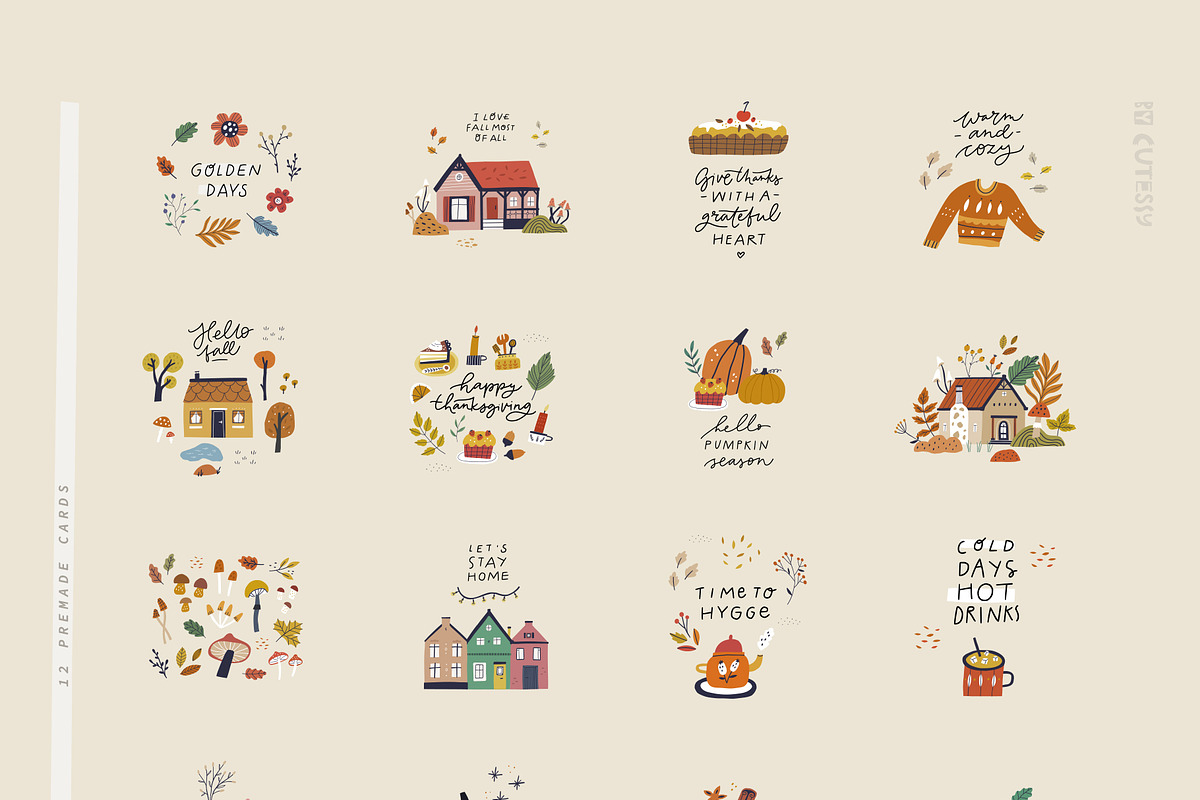 Golden Autumn | Map & Card Creator, a Decorative Illustration by Olia (Photo 6 of 18)