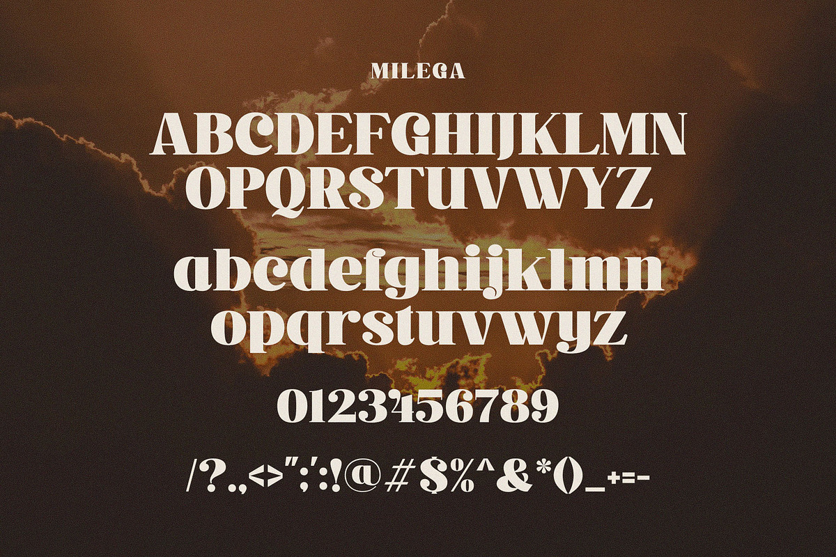 Milega - Stylish Bold Serif, a Serif Font by TypeLogue (Photo 5 of 5)