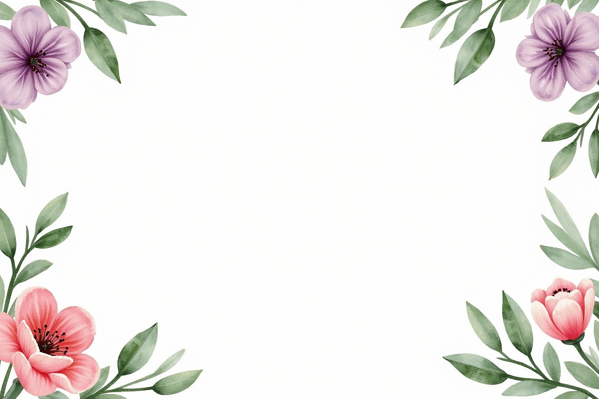 Watercolor Floral Frame Set, an Illustration by Creativeshirt (Photo 10 of 11)