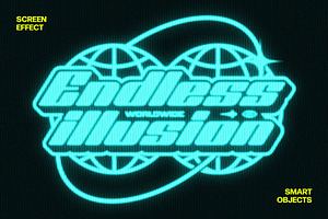 CRT Screen Text & Logo Effect, a Layer Style Add-On by Design Squad