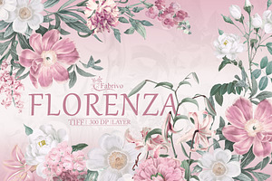 Florenza Botanical Flower Pattern