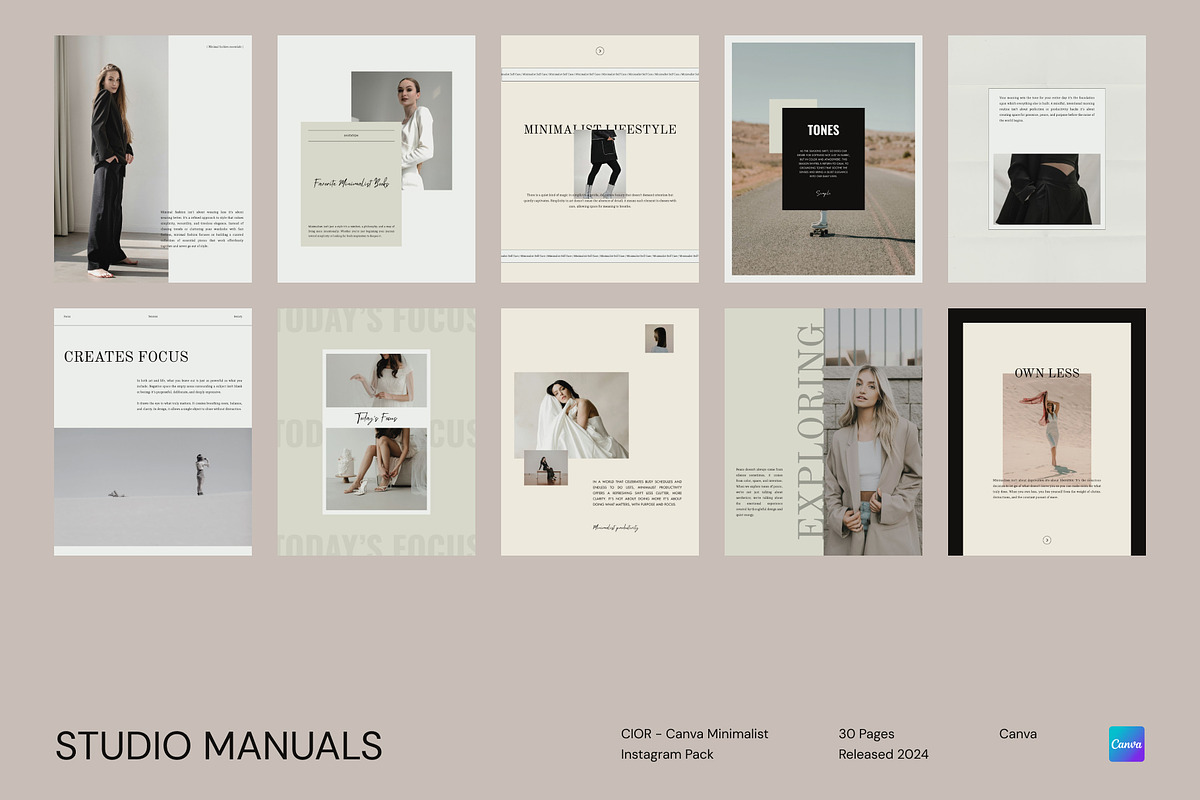 CIOR – Canva Minimalist Instagram, a Social Media Template by Studio Manuals (Photo 1 of 8)